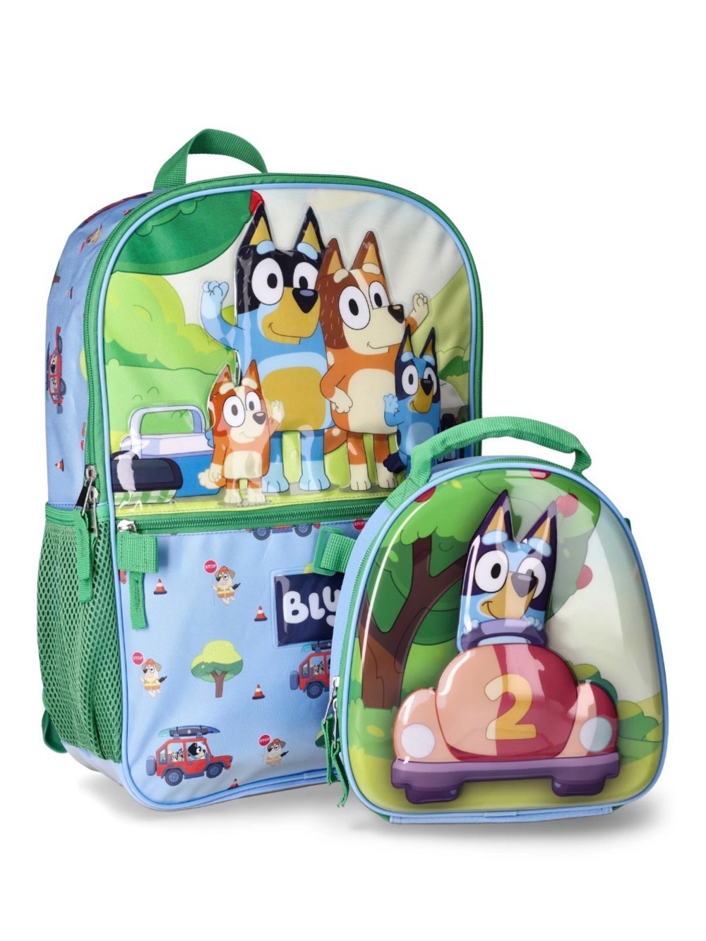 Bluey Family Trip Laptop Backpack for Kids with Lunch Tote